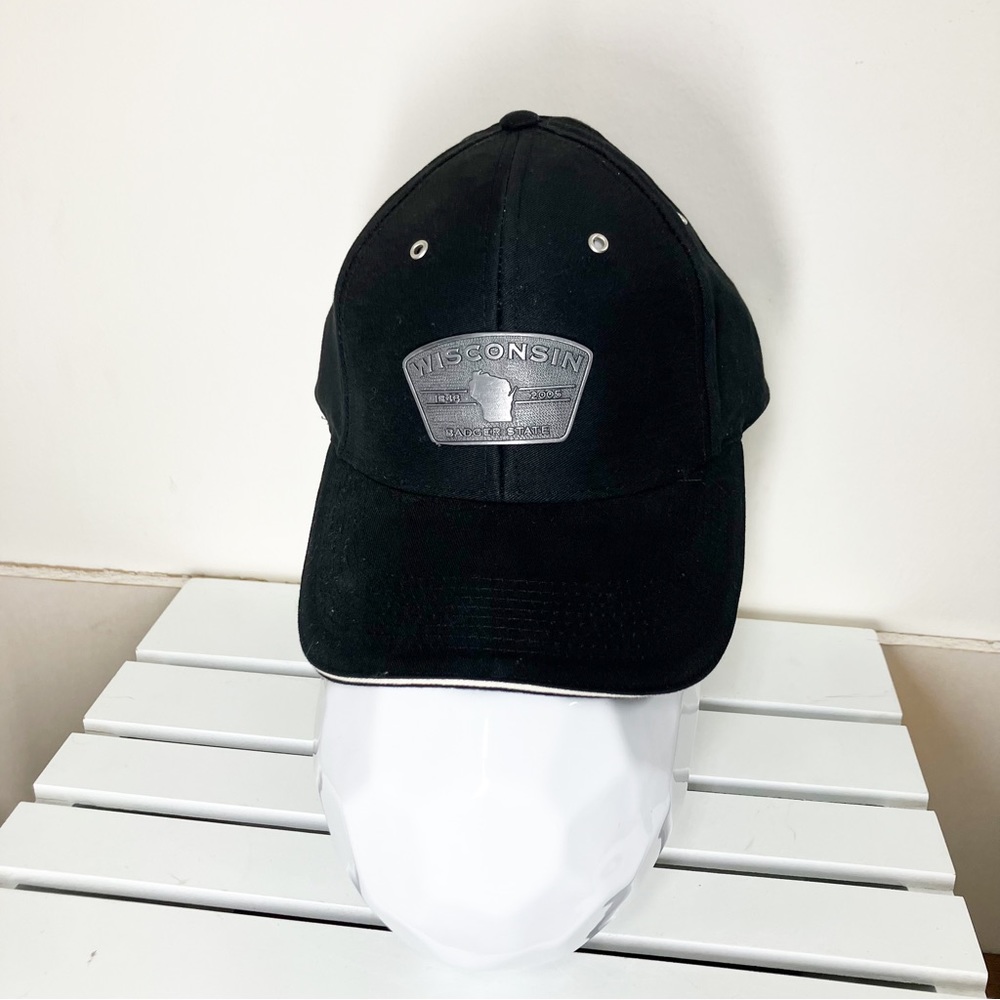 Falcon Metal Art Wisconsin Badger State Cap Hat EUC